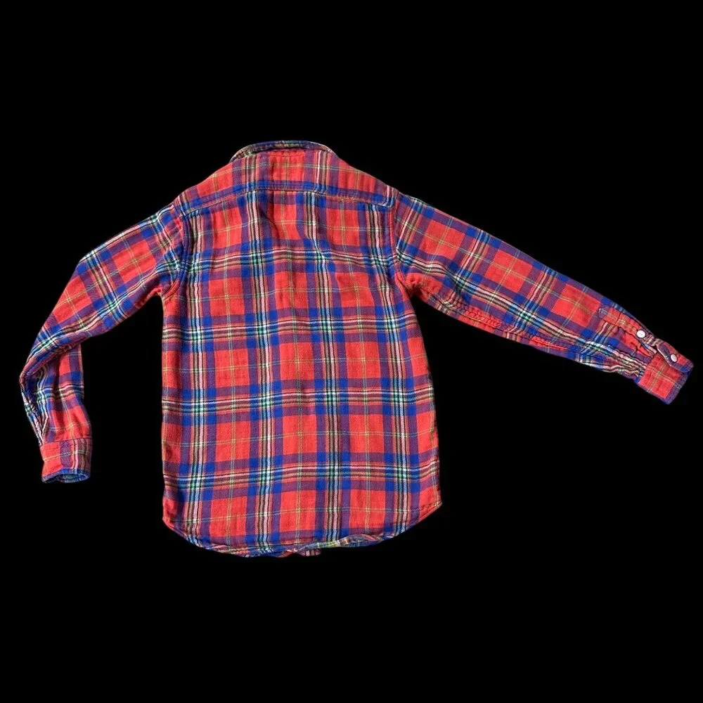 Polo Ralph Lauren XS Plaid Flannel Shirt Womens Relaxed Fit Cotton Fall Wardrobe - Picture 3 of 11